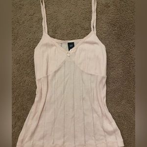GAP pink pointelle tank top
